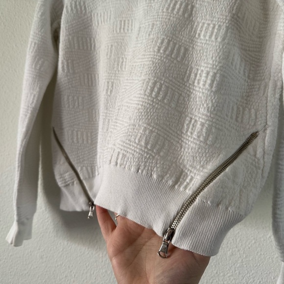 Anthropologie Moth Quiet Luxury Merle Pullover Quilted Sweater Small Cozy Chic - Picture 7 of 15